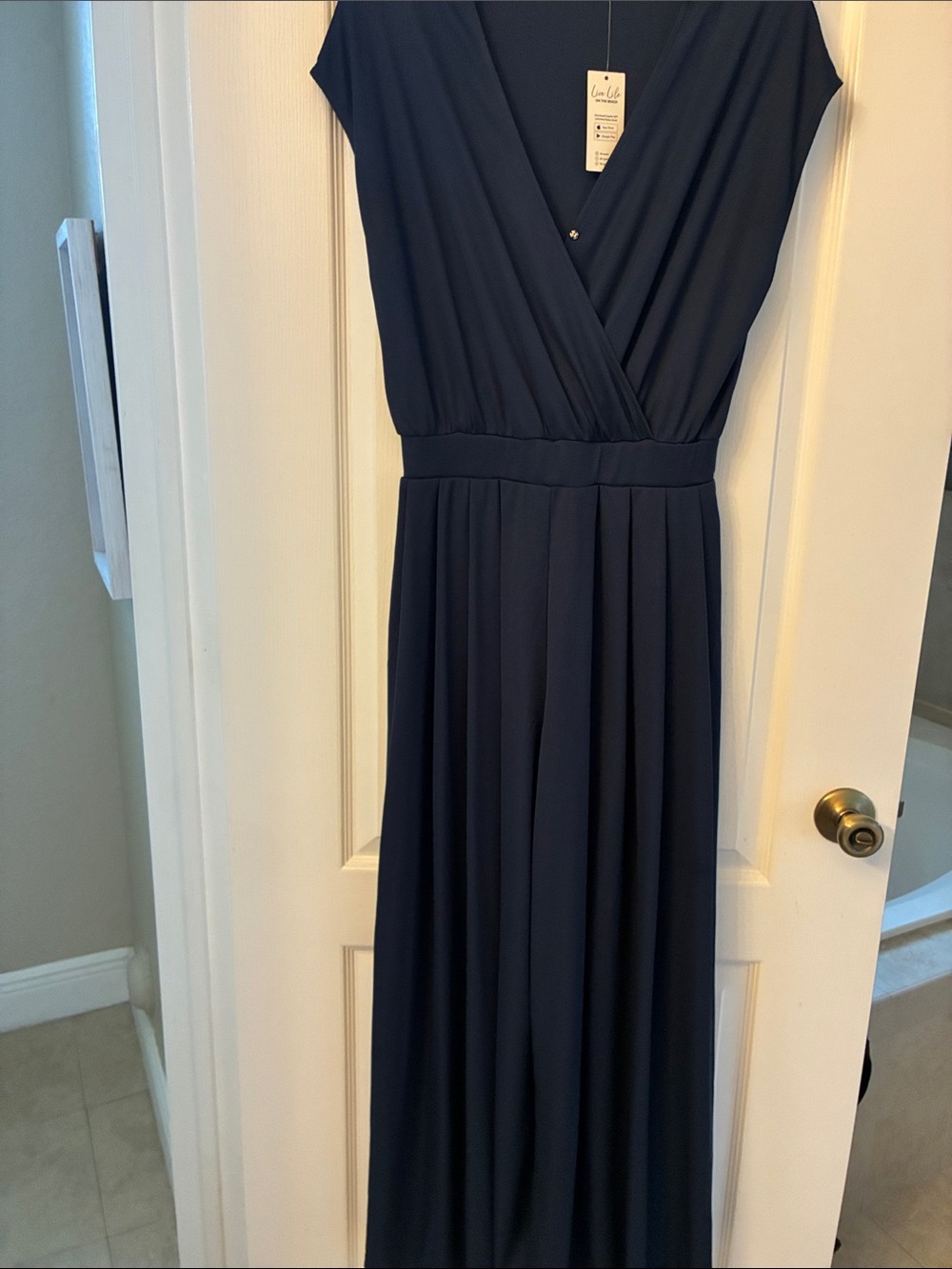 Leota Midnight Navy Surplice Jumpsuit